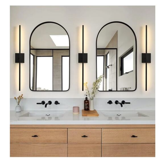 30" Brushed Black LED Bathroom Vanity Light Fixture Horizontal or Vertical - Picture 9 of 10